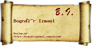 Bognár Izmael névjegykártya